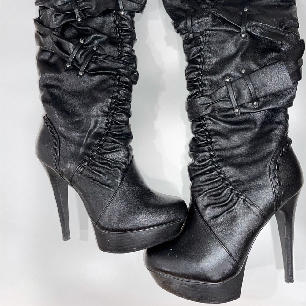 Black ROLIQUE nadara knee high boots size:8